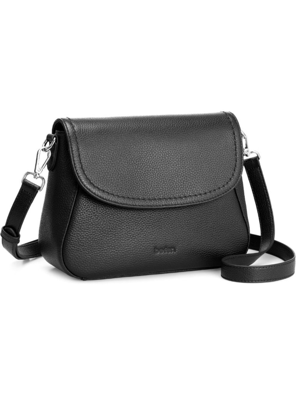 Genuine Leather RFID Blocking Crossbody Bag for Women - Small Flap Purse Handbag